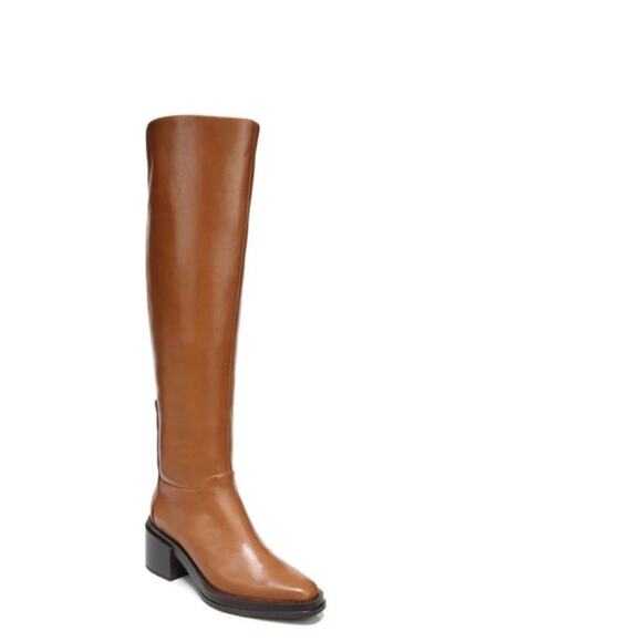 EUC Franco Sarto “Dorica” tall side zip leather over the knee boots camel riding - Picture 3 of 14